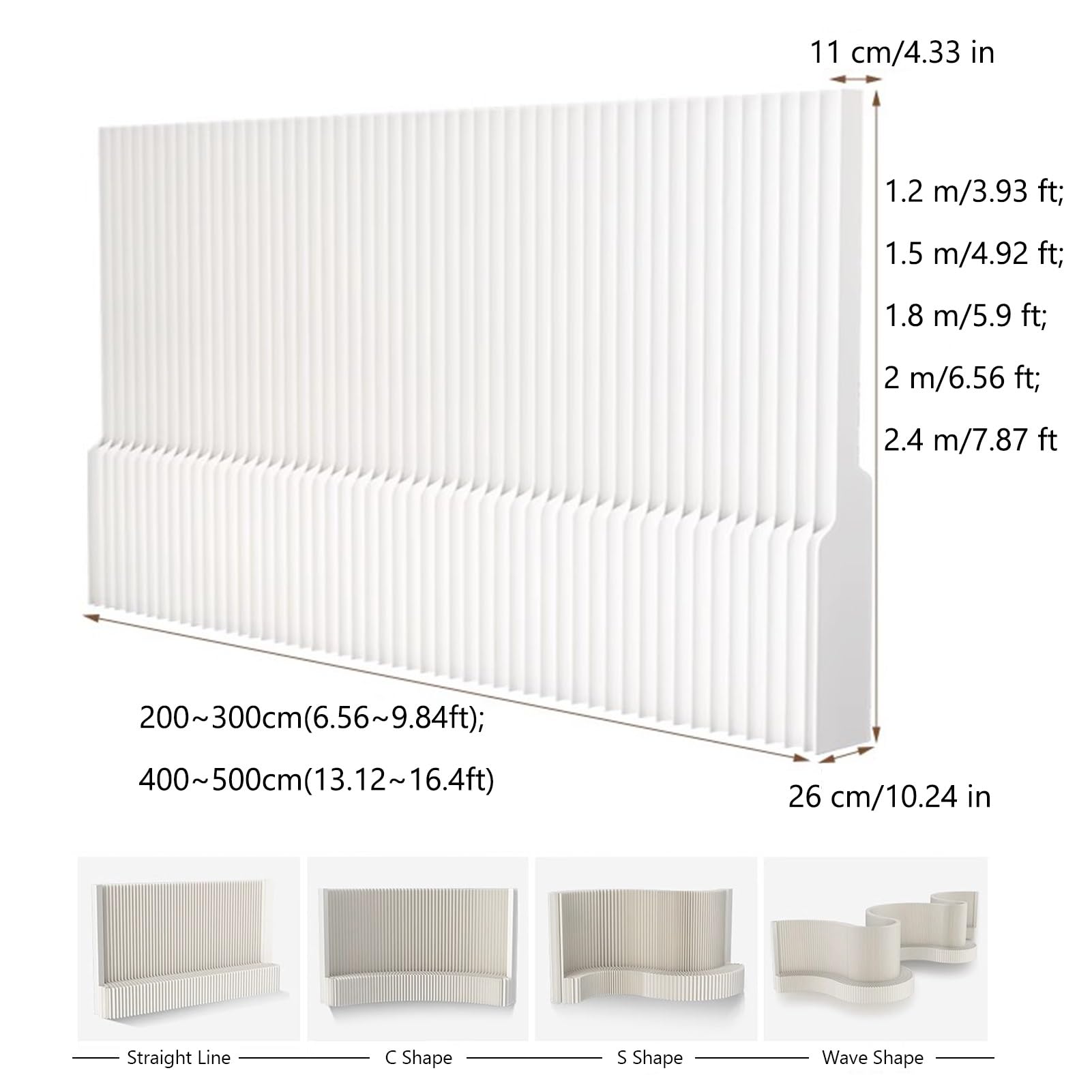 Biombo Separador Oficina En El Hogar Divisor De Habitación Retráctil Pantalla De Pared De Papel Plegable, Pantalla De Privacidad De Partición Independiente Interior para El Dormitorio del Restaurante