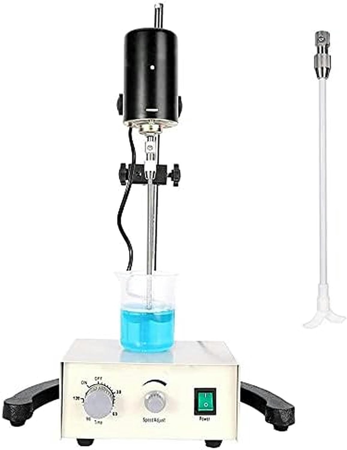 FLTRGO Electric Agitator Mixer, Laboratory Digital Agitator, 0-3000 RPM Adjustable Height Mixer, 100 W, 0-120 Minutes for Laboratory Mechanical Mixer