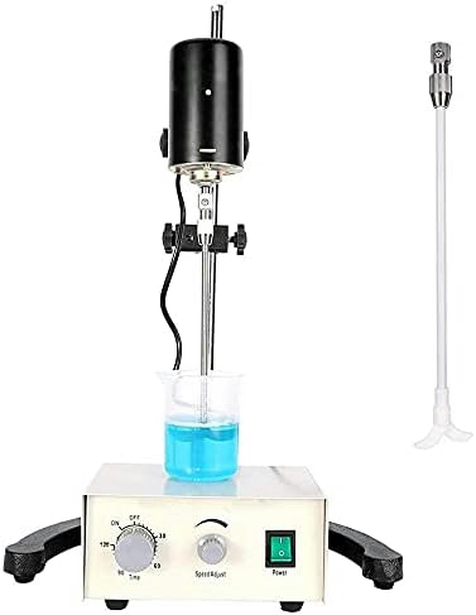 Elektryczny mikser mieszadłowy, cyfrowy mikser laboratoryjny, regulowana wysokość 0-3000 obr./min, moc 100 W, timer 0-120 minut do mechanicznego mieszania w laboratoriach