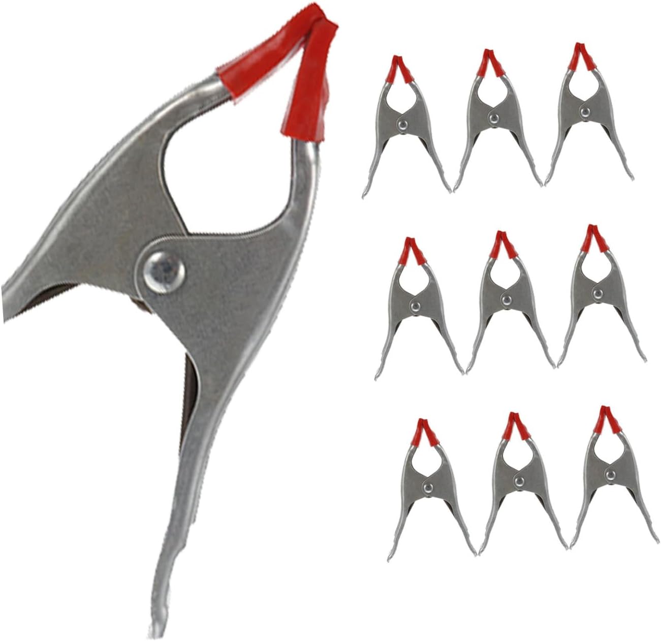 10pcs A-shaped Woodworking Clamps Thickened Spring Clips Strong Carpentry Clips for Wood and Stone Fixing Hand Tools