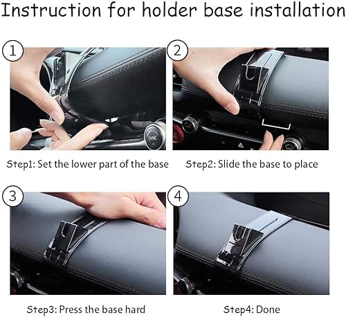 Miniatura 4 de LUNQIN - Soporte para teléfono de automóvil para Mazda 3 2019-2024, soporte de navegación, decoración interior, soporte de teléfono celular móvil
