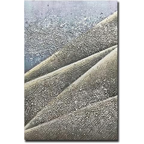 Yotree paintings 24x36 Inch Wall Art Hand-Painted Oil Painting On Canvas Gallery Wrapped Modern Floral Artwork for Living Room Bedroom Décor Ready to Hang Cover
