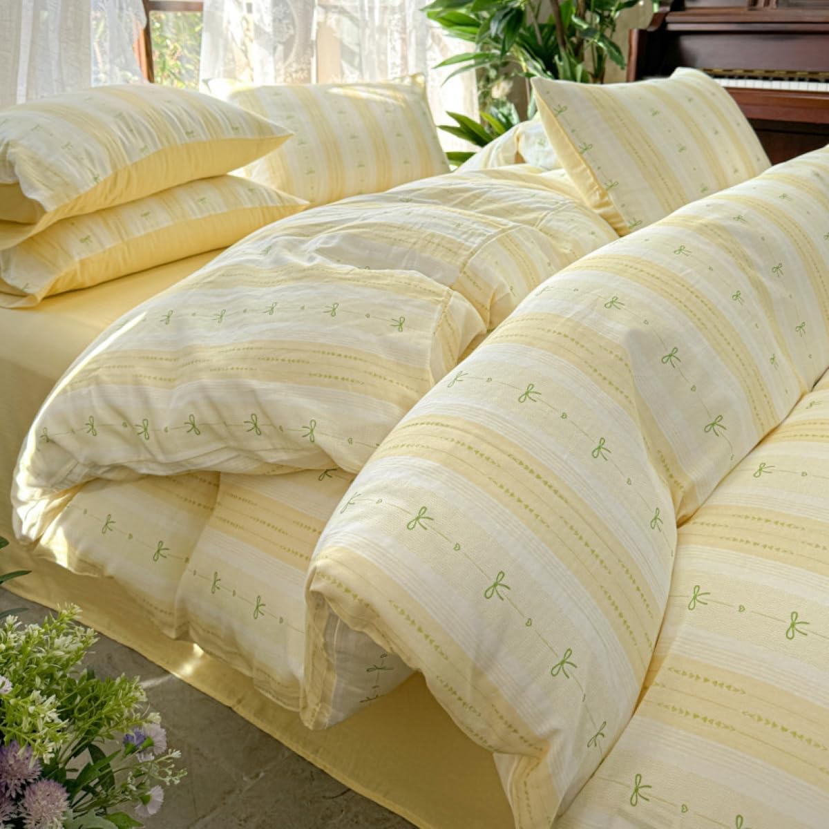 Pink Bow Duvet Cover Twin Size White Pink Bow Ties Bedding Set Girls Cute Dorm Bowknot Soft Lightweight Microfiber Comforter Cover Set with Zipper Closure and 1 Pillowcase