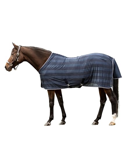 Waldhausen Manta antimoscas Economic con Correas Cruzadas, Azul Noche, 95 cm