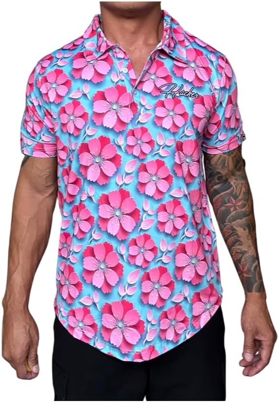 Hacker Golf Funny Crazy Graphic Dri Fit Athletic Fit Golf Shirt Polo