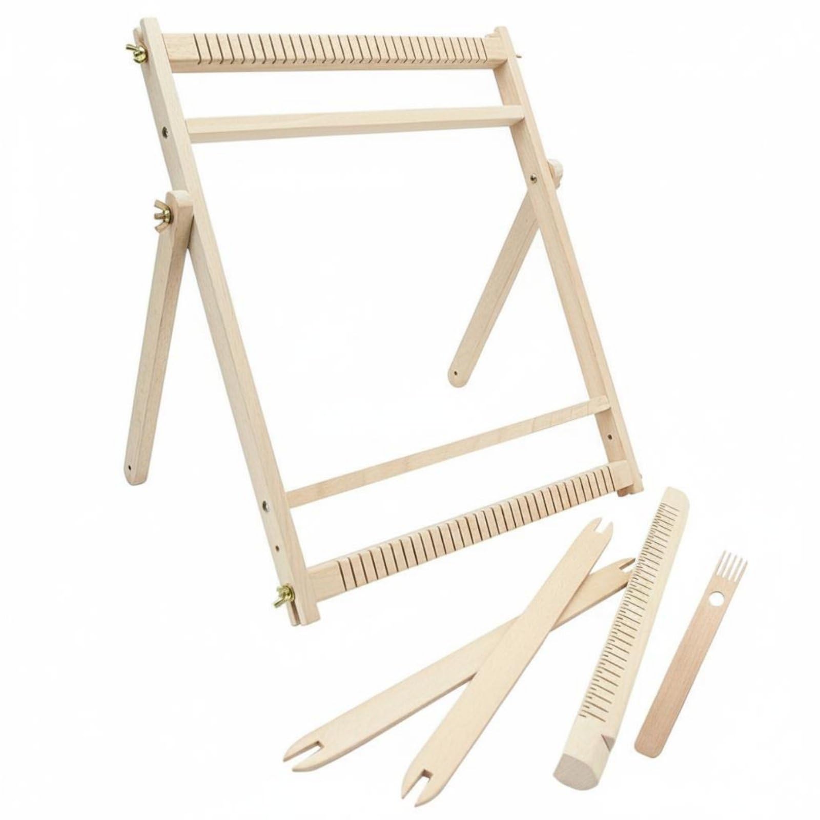 Bnf® Includes Pick Stick Standing Weaving Loom Beginner Friendly Floor Loom Easy to Use Wooden Weaving Frame Creative Creativity for Beginners, Workshop, S-image-28