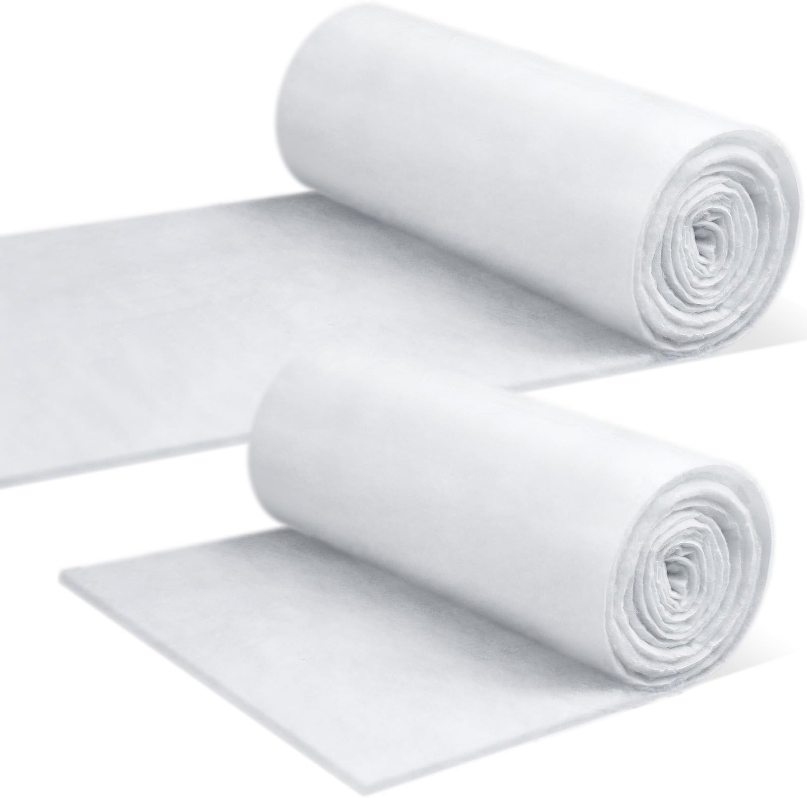 Peryiter 2 Roll Upholstery Quilt Batting 24 Inch x 5 Yard x 0.4 Inch Polyester Batting Multipurpose Fiberfill Stuffing Fabric for Cushion Pillows Bedspreads Interior Decoration Crafts