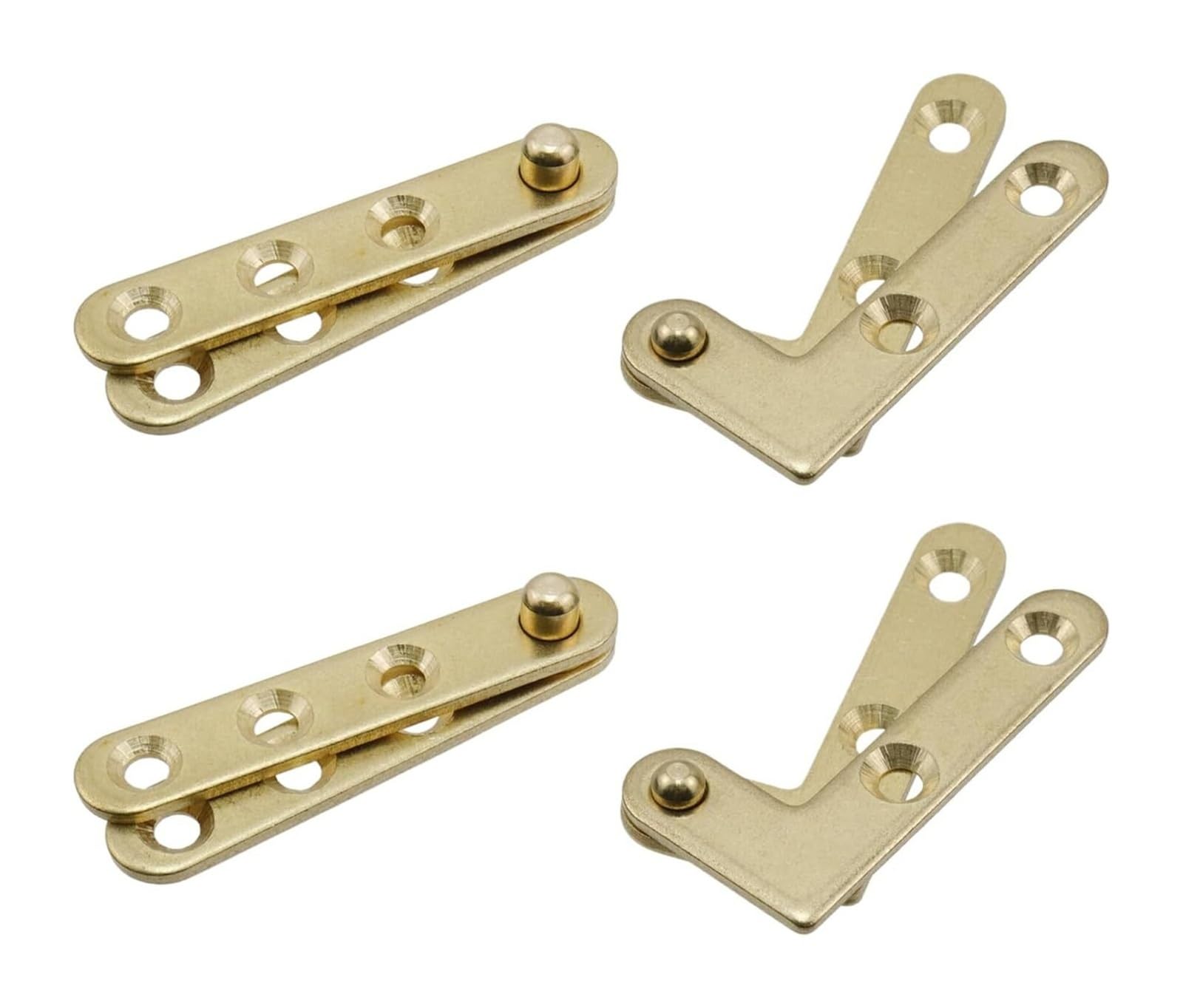 Door Pivot Hinge, Door Pivot Hinges Cabinet Rotating Hinge Brass Fitting Drawer(L-Shape Hinge)