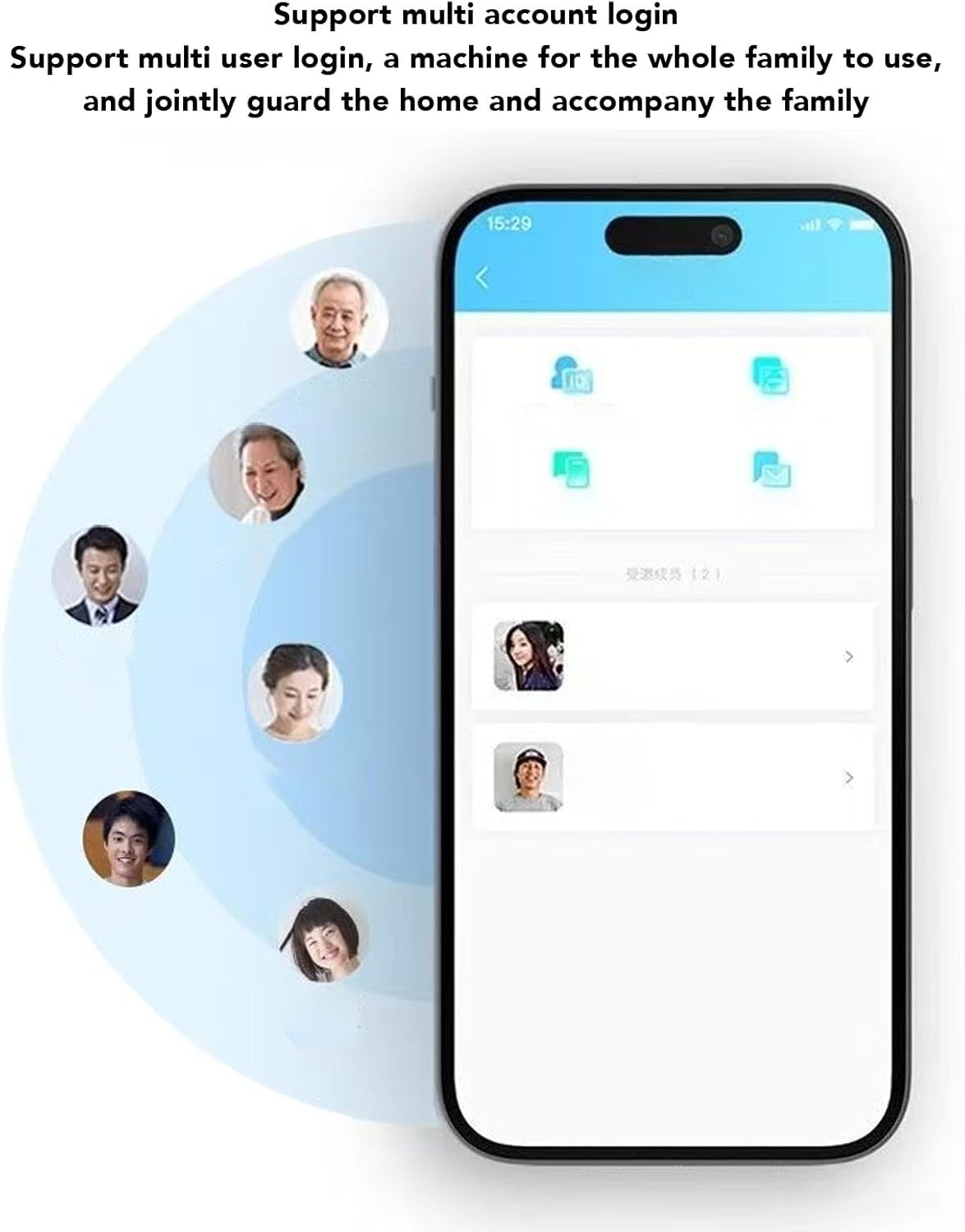 FOSA Home Security Camera on Wheels, Movable Pet Camera, WiFi Motion Detection 2 Way Talk Indoor Cam with APP Teasing Pet Functions