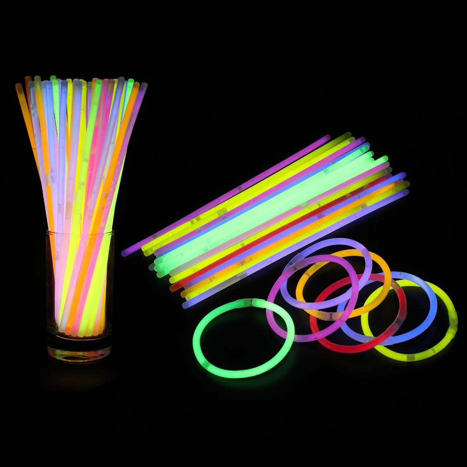WedDecor Glow Sticks Kids Party Supplies 8 Inch