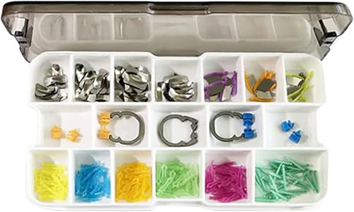 Miniatura 2 de Juego de sistema de matriz contorneada seccional dental, Bandas de matriz dental, Anillo de clip de sujeción de titanio de níquel dental, Cuñas