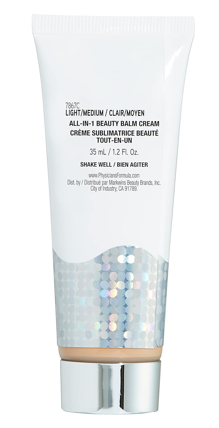 Physicians Formula Super BB Cream. All in 1 Tinted Beauty Balm Foundation Cream, Sheer Moisturizing Coverage, Cruelty Free Light/Medium - Image 8