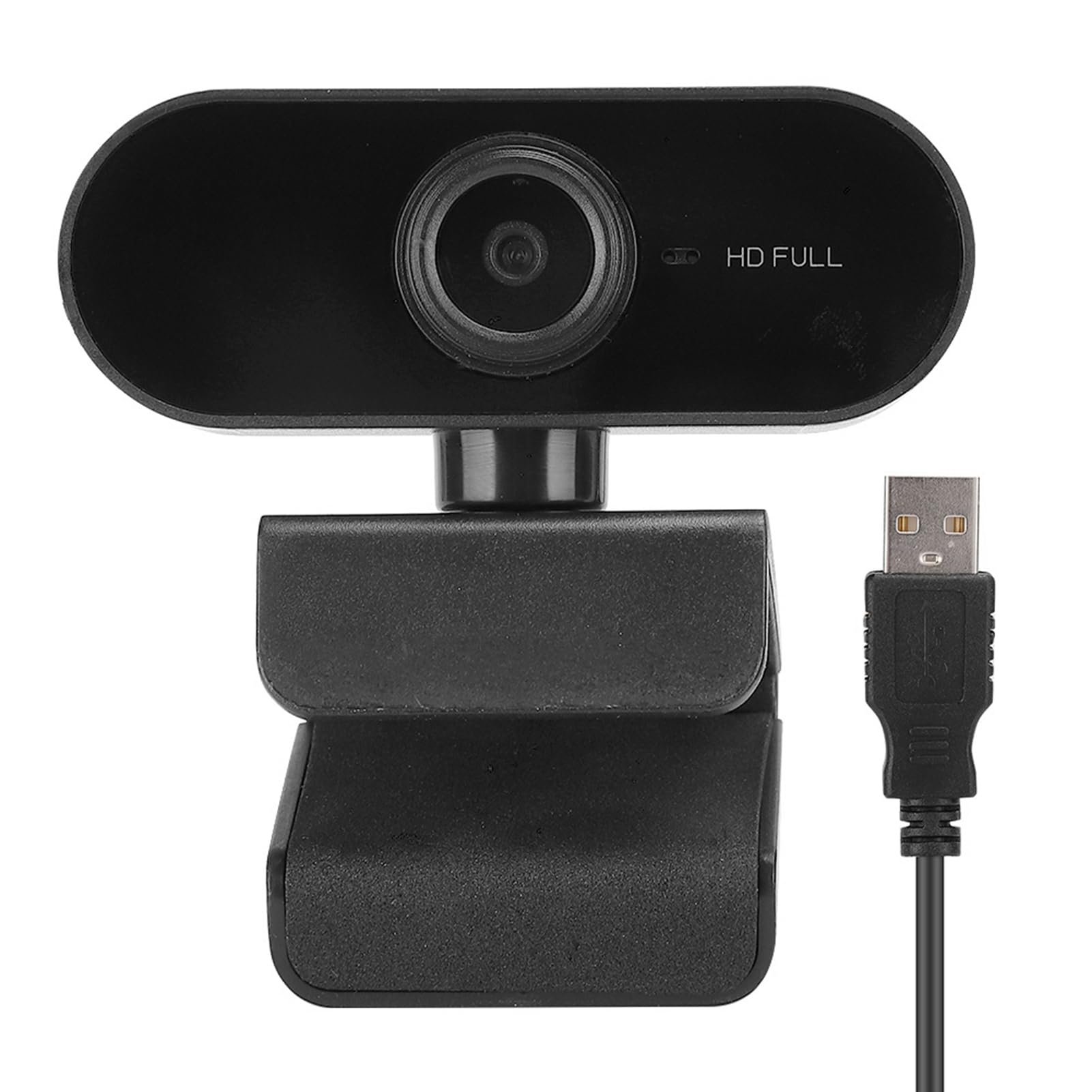 LICAEVEY 1080P HD USB Webcam with Builtin Microphone for Video Call, Plug and Play Camera for Online Teaching Compatible with / - Black (Black)-image-41