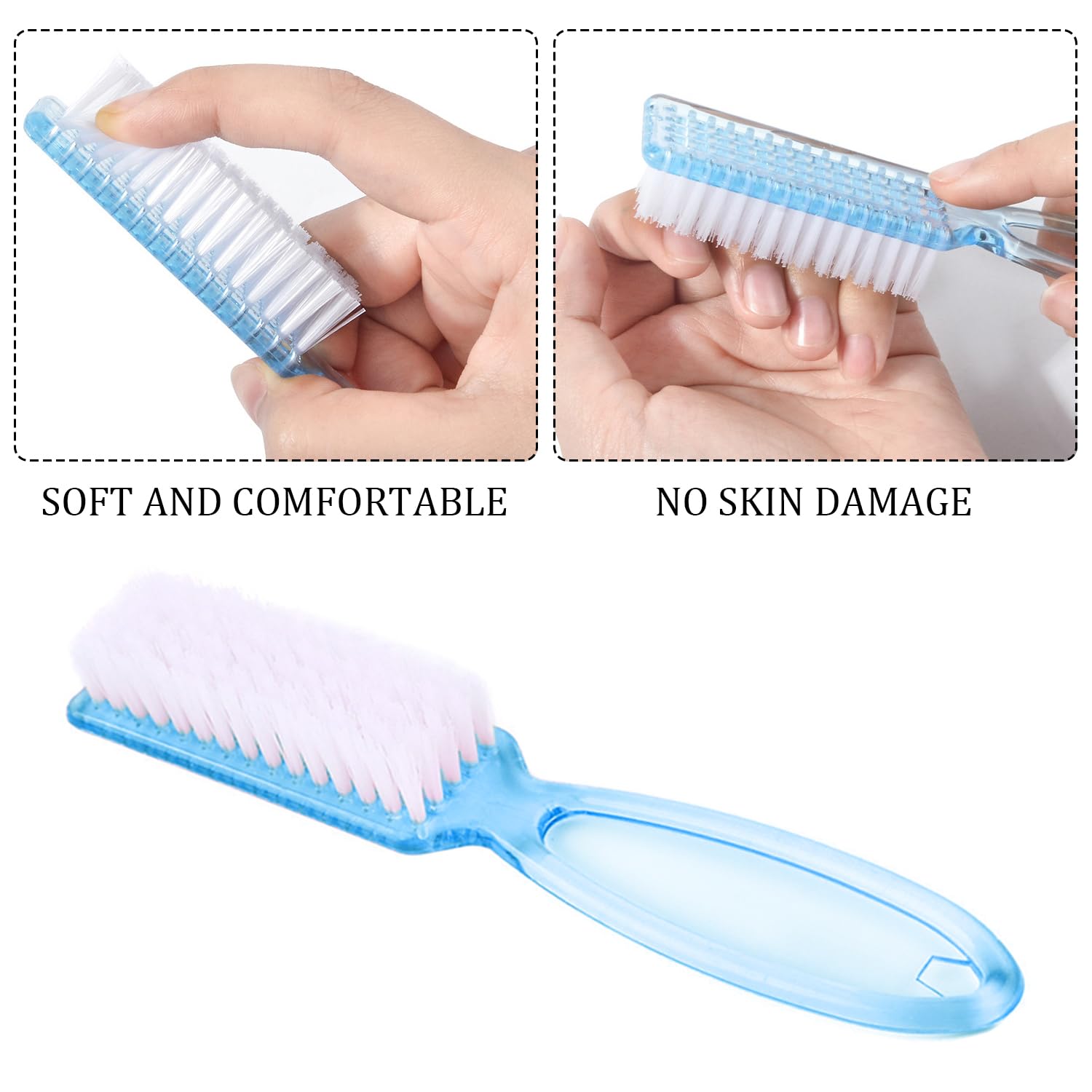 8 Pezzi Spazzola per Unghie, Spazzola per Pulizia Delle Unghie, Spazzola per Unghie con Manico, Lavaggio di Mani Spazzolino, Pulitore per Pedicure, per Unghie, Giardino, Casa, Uso in Salone