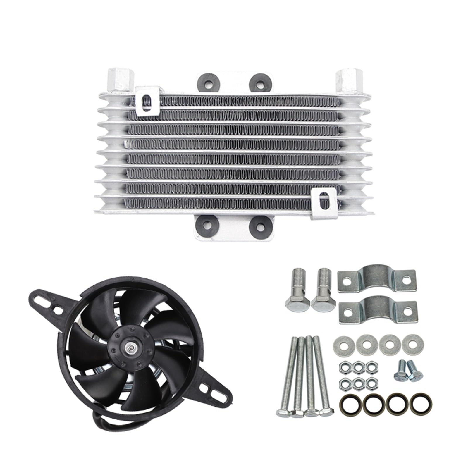 Chłodnica silnika Uniwersalny motocykl aluminiowy silnik chłodnicy oleju wentylator 125 ml do motoru terenowego ATV Chłodnica Oleju(Oil Cooler)