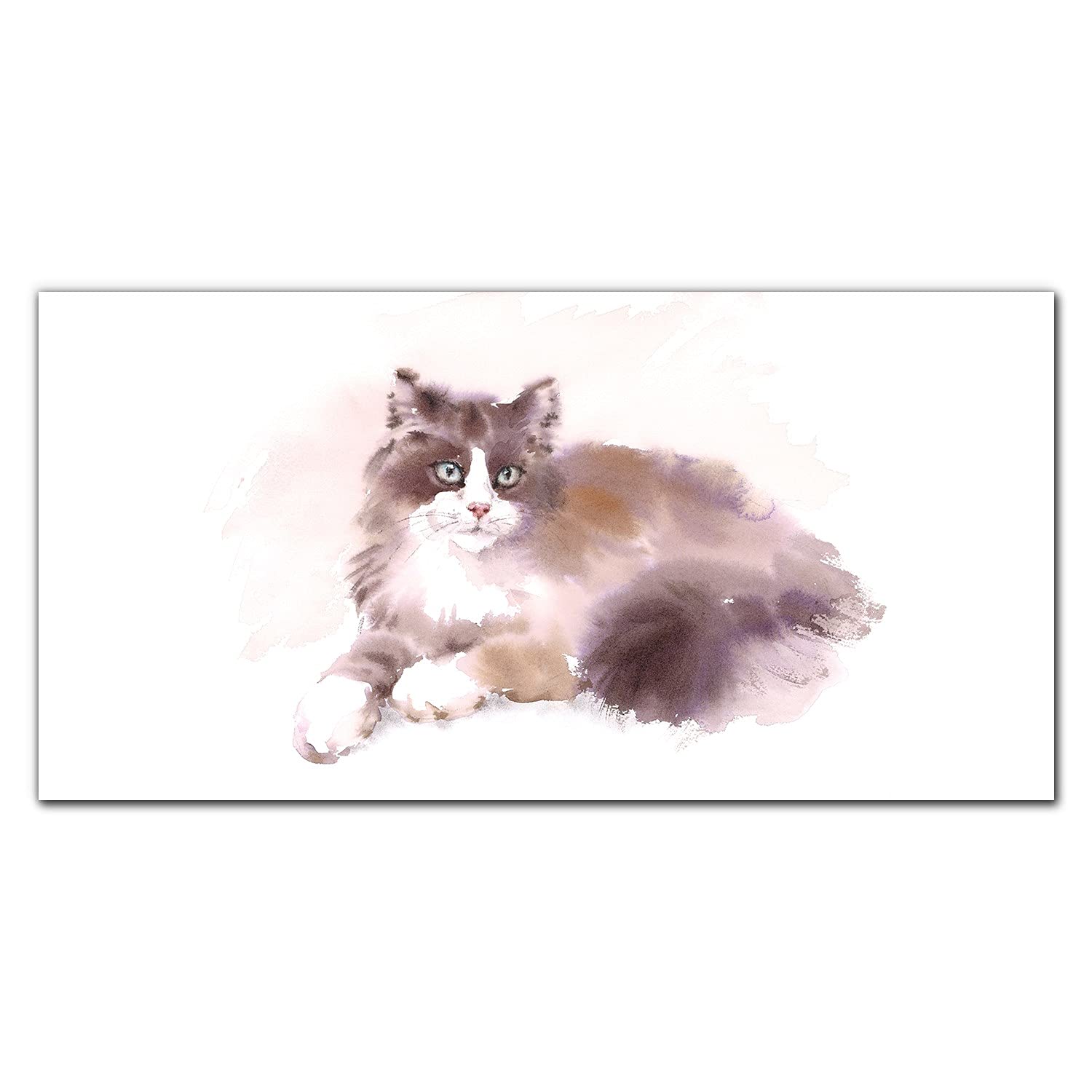 Crédence de cuisine en verre trempé 120x60 cm Animal Aquarelle Coloray
