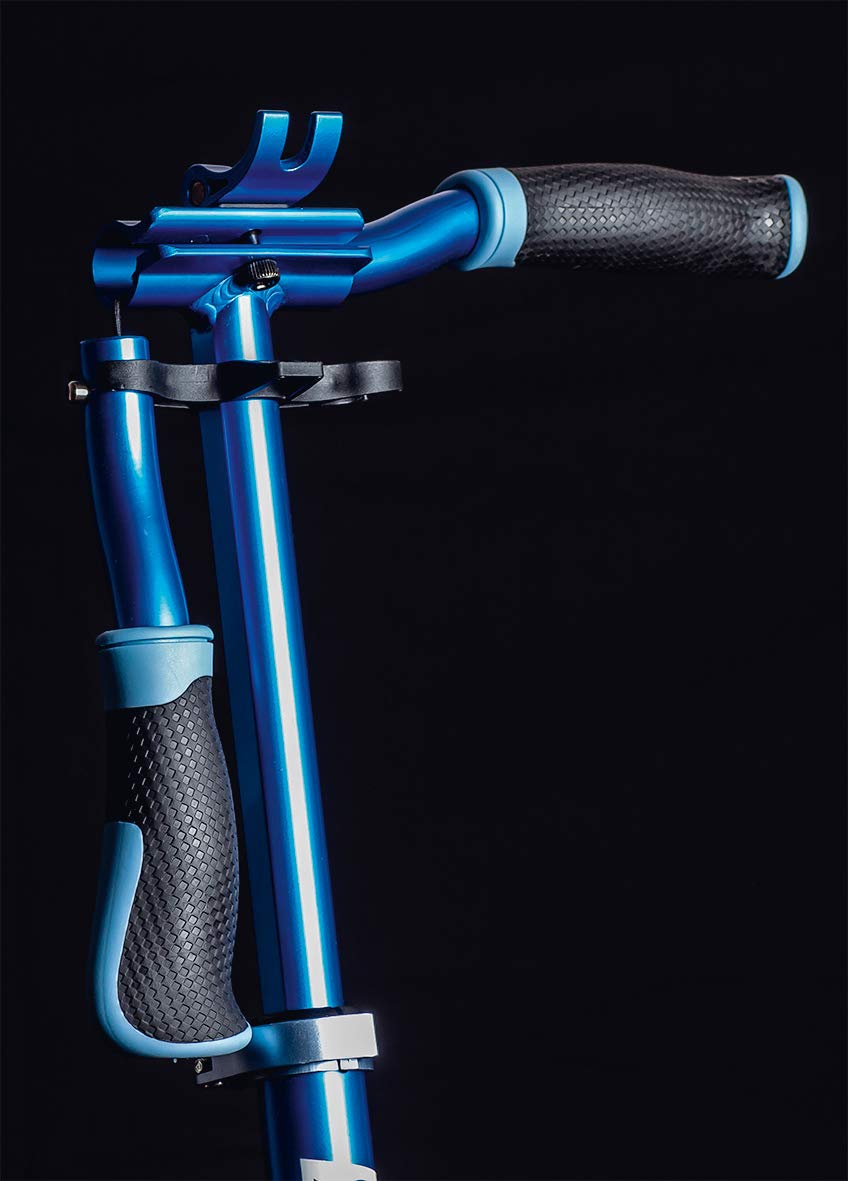 Six Degrees Aluminium Scooter mit Klappmechanismus, Ständer, 205 mm TESTSIEGER, ABEC 7, höhenverstellbar, GS-geprüft