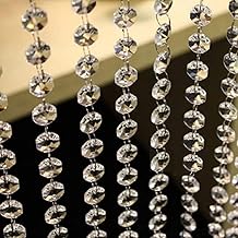 200 Pcs 14mm wide Octagon crystal and 200 Pcs ring ,Clear K9 Crystal Chandelier Prism Lamp Octagon Bead Chain christmas Wedding Pendant,Crystal for Chandelier