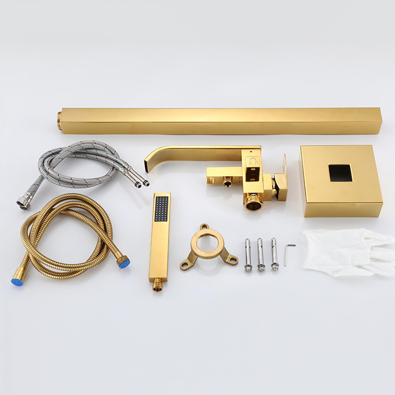 Bateria wannowo-prysznicowa Rose Gold wolnostojąca bateria wannowa z prysznicem Obrotowa bateria 360° Bateria wannowo-prysznicowa Zawór przełączający