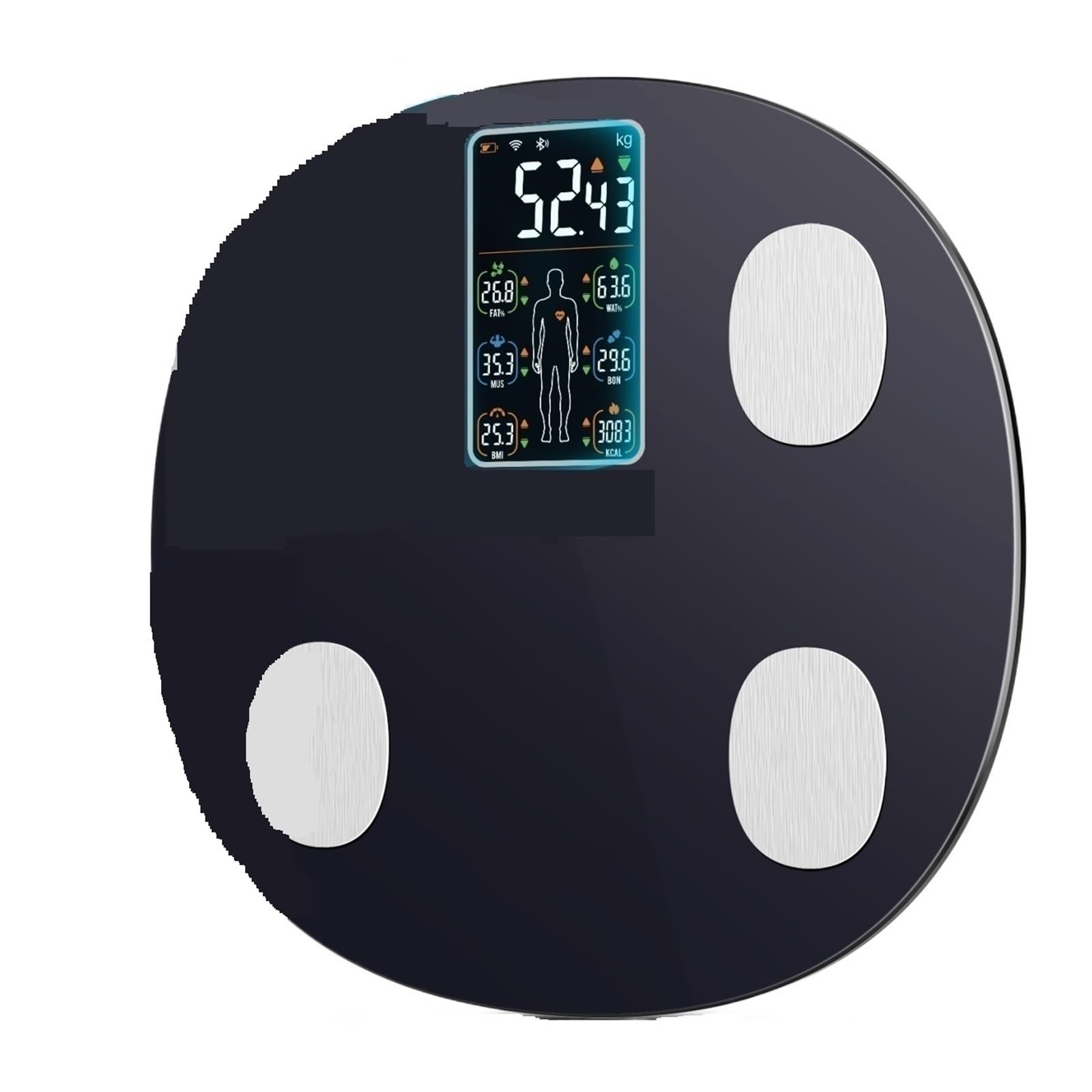 Báscula De Grasa Corporal, Peso, Inteligente Con Pantalla For, BMI, Baño Digital Bluetooth Preciso FáCil De Leer