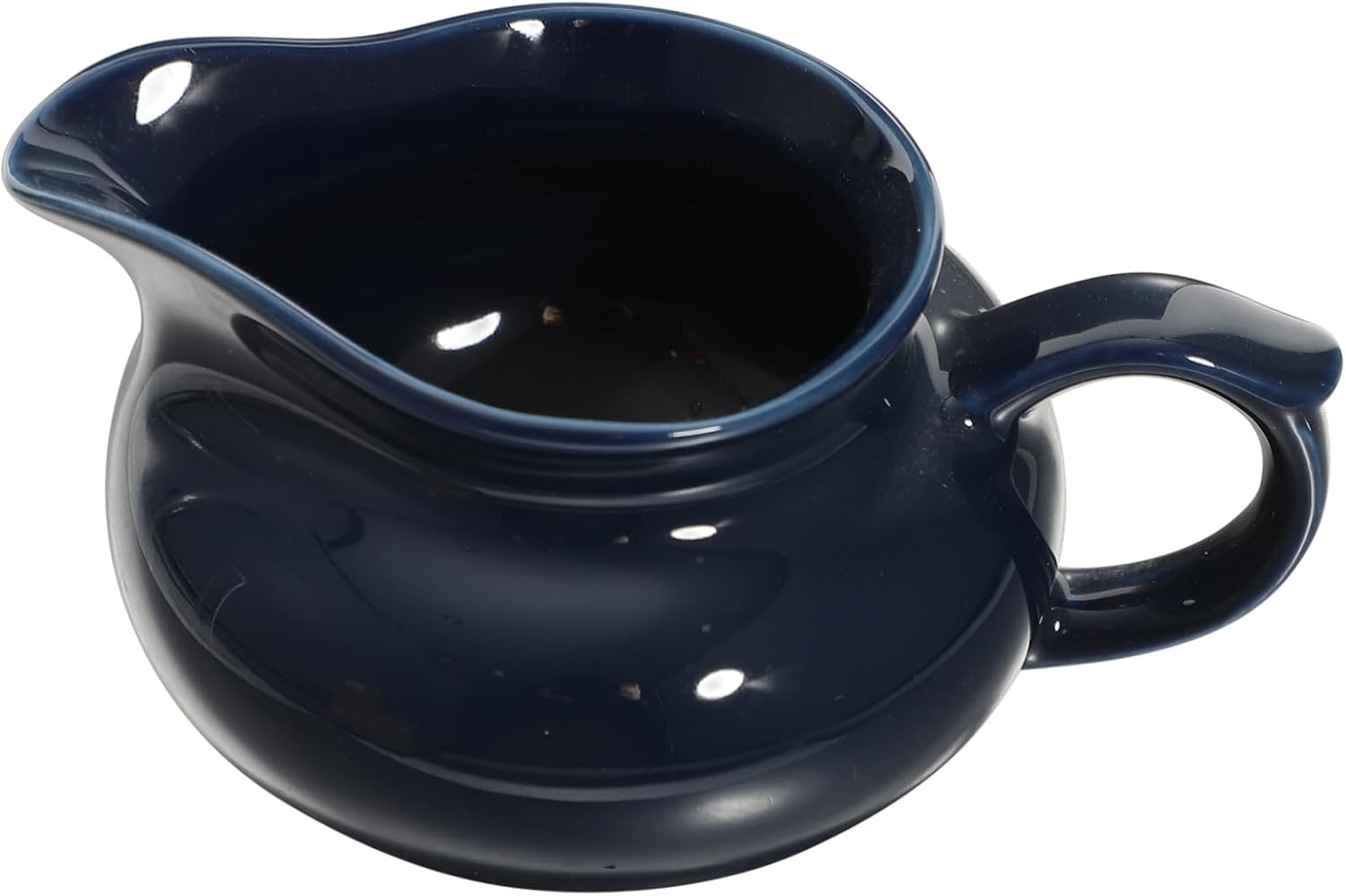 Ceramic Gravy Boat Sauce Pitcher with Handle, Blue