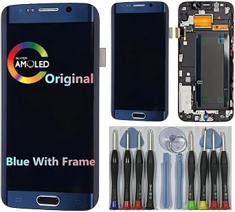 5.1"" AMOLED Original for Samsung Galaxy S6 Edge Display Touch Screen Digitizer Assembly S6 Edge G925A G925P G925V G925i G925FD LCD Screen Replacement Blue