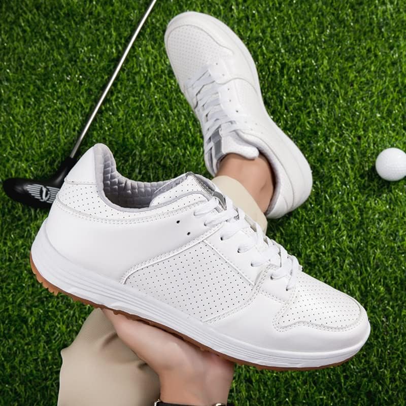 Miniatura 4 de AOLEXWU Zapatos de golf sin pinchos para hombre, zapatos de golf profesionales, cómodos, antideslizantes, zapatos de golf para hombre