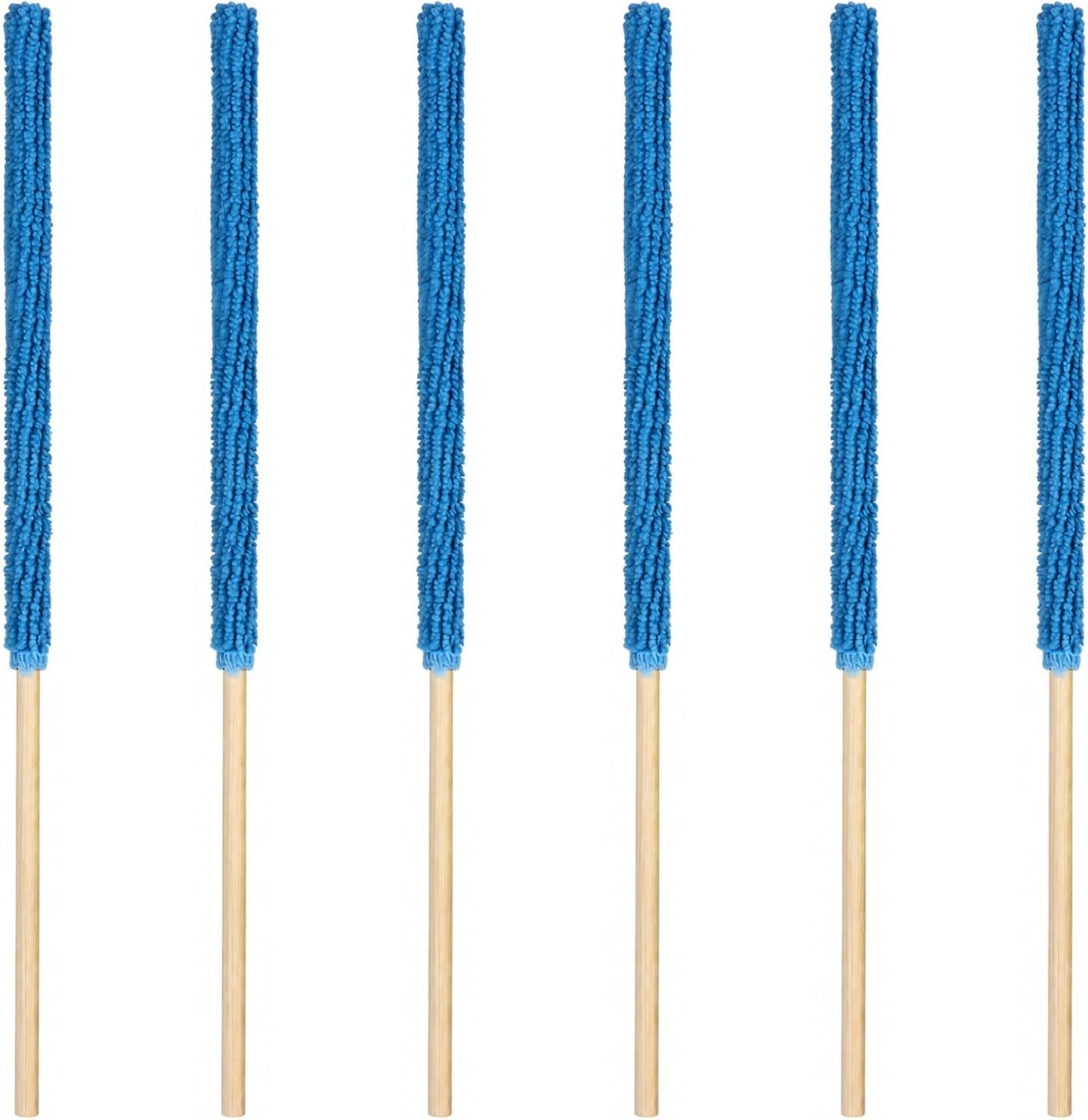 6 Pcs Fan Cleaning Tool Microfiber Detail Duster Sticks, Fan Cleaner for Stand Up Fans & Tower Fans, Crevice Cleaning Brush for Home Car Air Vent Window Blind