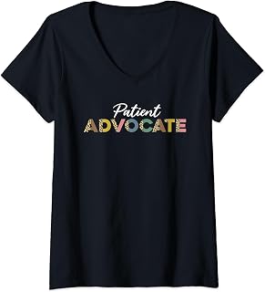 Womens Patient Advocate Leopard Pattern Apparel Healthcare Advocate V-Neck T-Shirt