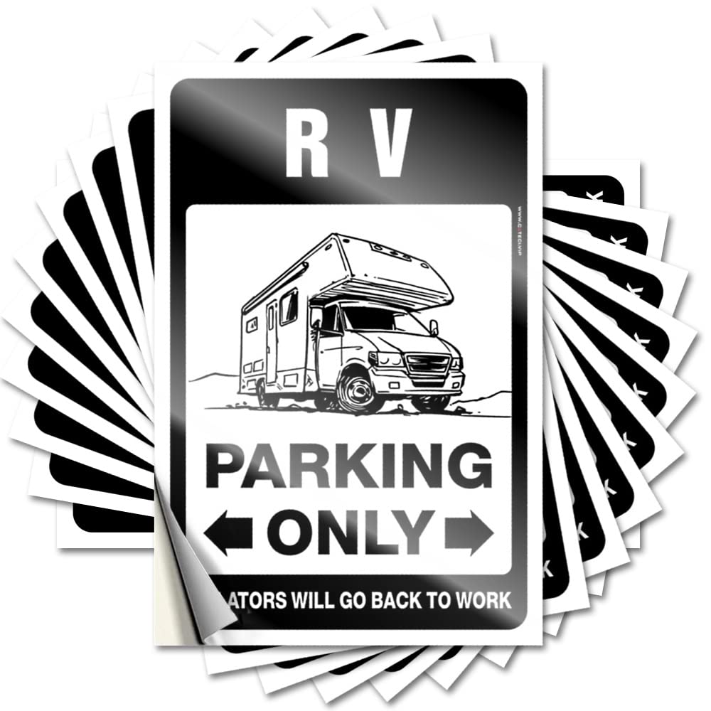 Bumper Vintage Home Decor Peel and Stick - Rv Parking Only Bumper Positive Waterproof Vinyl for Teen(8X12CM)