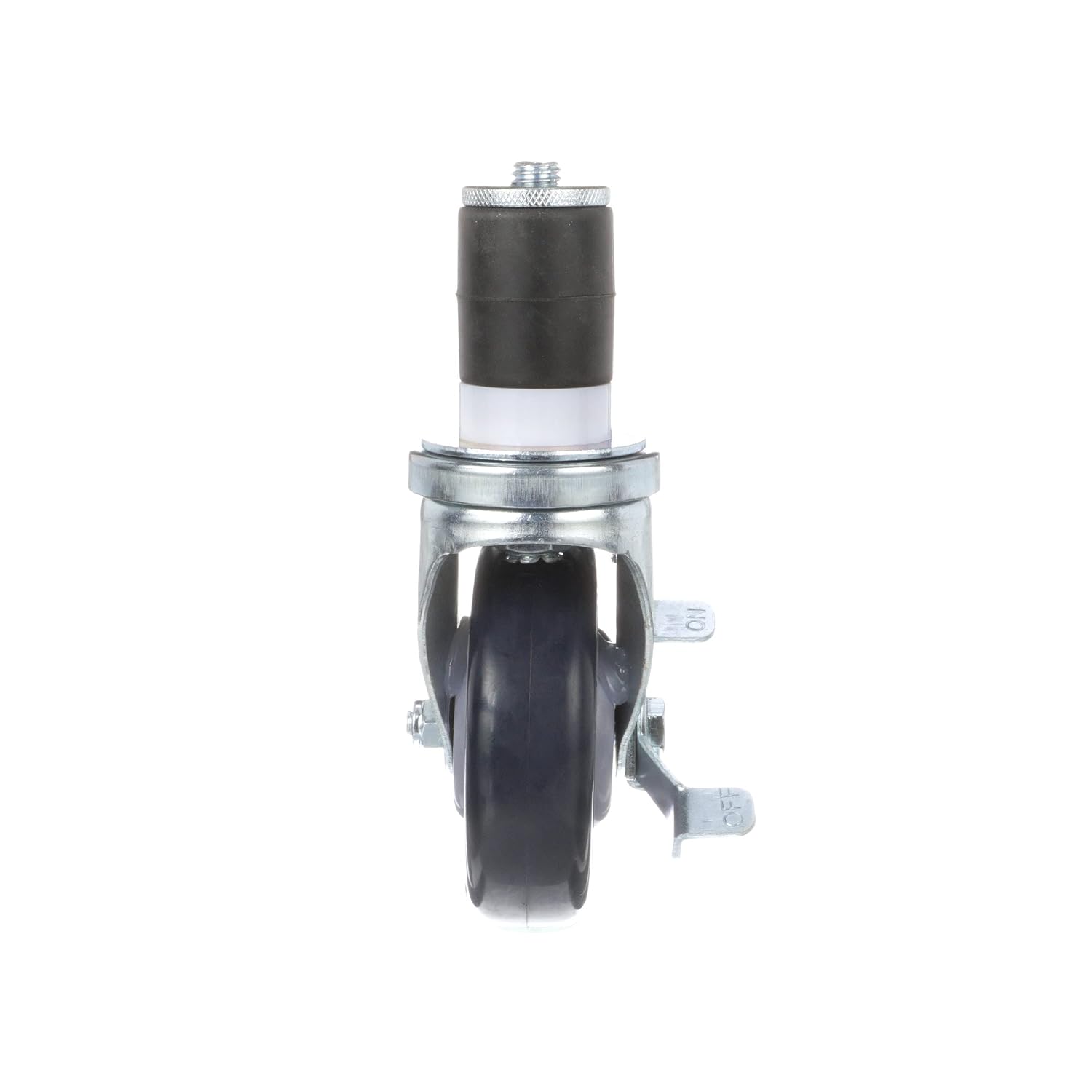 Medium Duty 1" Expanding Stem Caster with 3" Blue Polyurethane Wheel with Brake