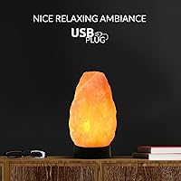 Vista 9 de Himalayan Glow Lámpara de sal - Lámpara de sal multicolor USB del Himalaya con control de atenuador Bombilla LED Base de plástico Brillo