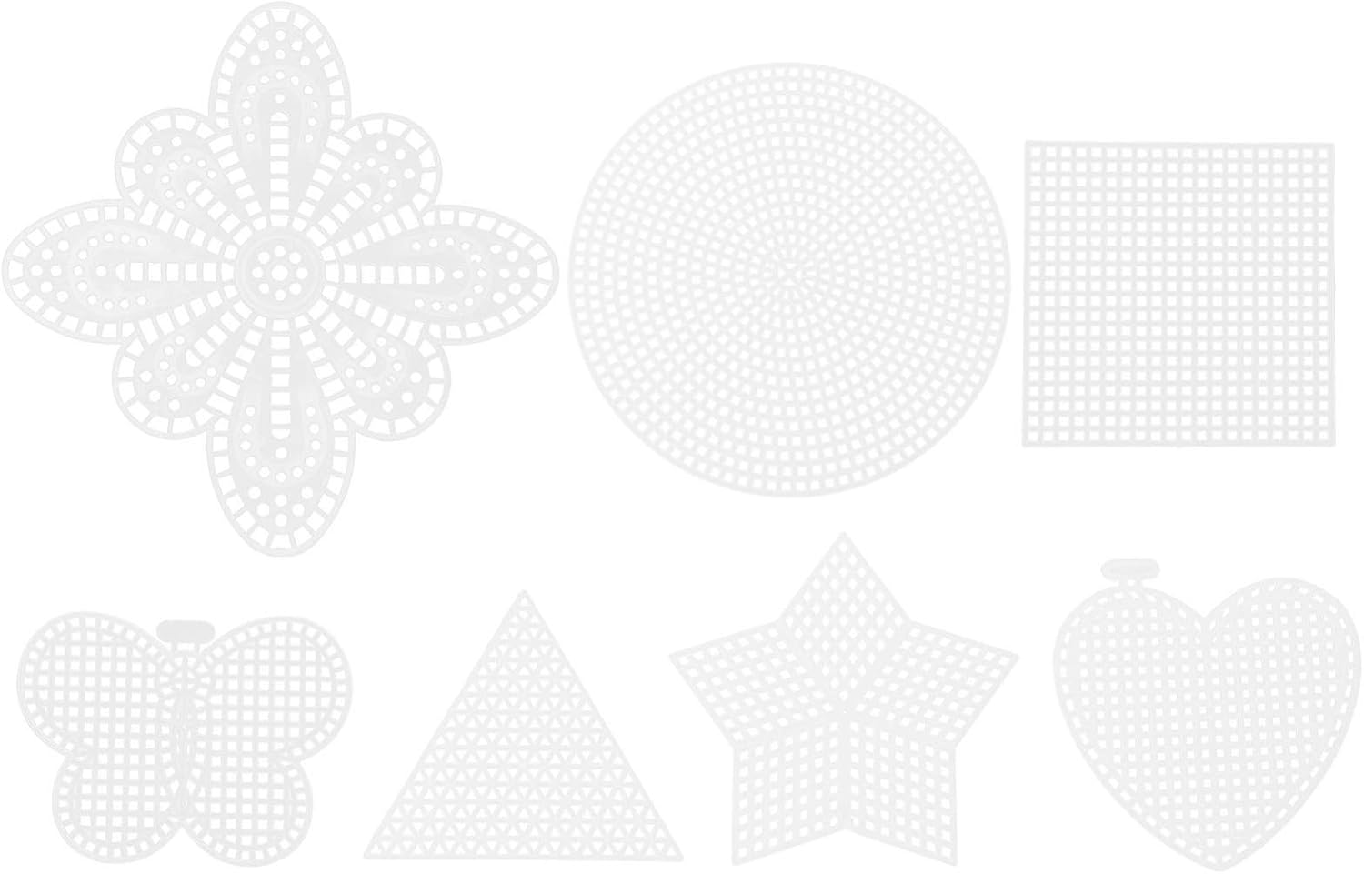 EXCEART 70sheets Plastic Mesh Sheet for DIY Cross Stitch Embroidery Crafts and Knitting Projects Durable Lightweight Cuttable Mesh for Easy Storage and Use