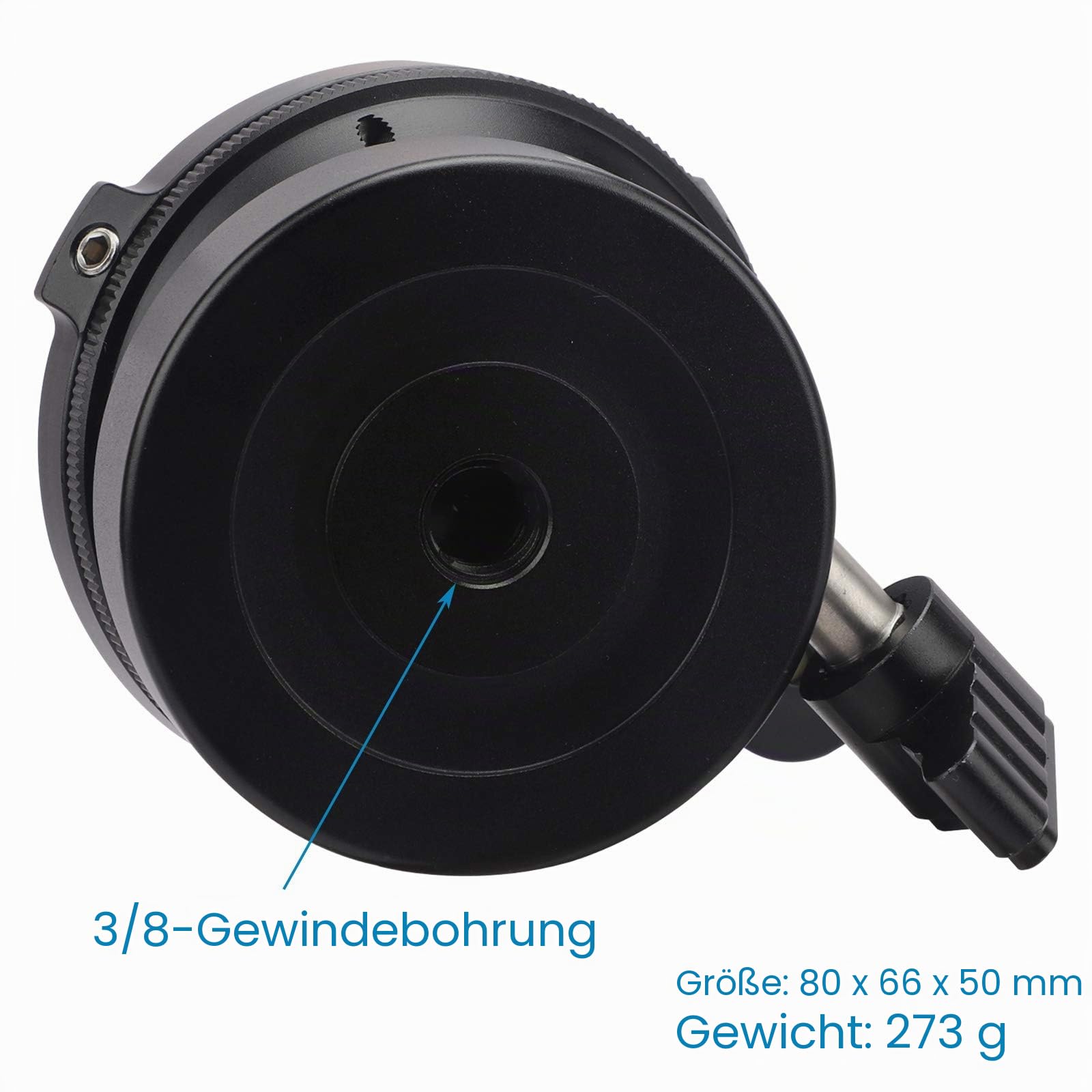 Stativ-Nivellierfuß, halbe Kugel, schnell nach oben und unten geneigt, um 15 Grad in jede Richtung für Canon, Nikon und andere DSLR-Kameras, Stative, Einbeinstative mit versetzter Wasserwaage