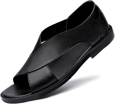 Sandals Men -Toed Slipper Outdoor Beach Rubber Comfortable and Breathable Shoes SandalsD,39
