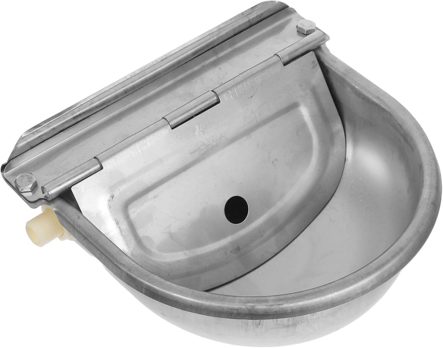 Mikikit 1kg Farm Grade Automatic Water Bowl Pet Water Dispenser for Livestock Stainless Steel Capacity