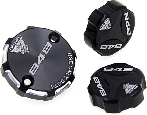 Miniatura 4 de Para Ducati 848EVO 2008-2013 2009 2010 2011 2012 CNC aluminio motocicleta freno delantero embrague y tapa de depósito de líquido de freno trasero