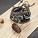 Udalyn 9Pcs Leather Bracelet Set Wooden Beads Bracelets Adjustable Bangle Wristband for Men Women