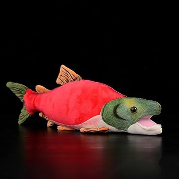 ZHONGXIN 15" Cute Sockeye Salmon Plush Toy, Stuffed Animal for Kids, Deep Sea Collection Gift Sockeye Salmon