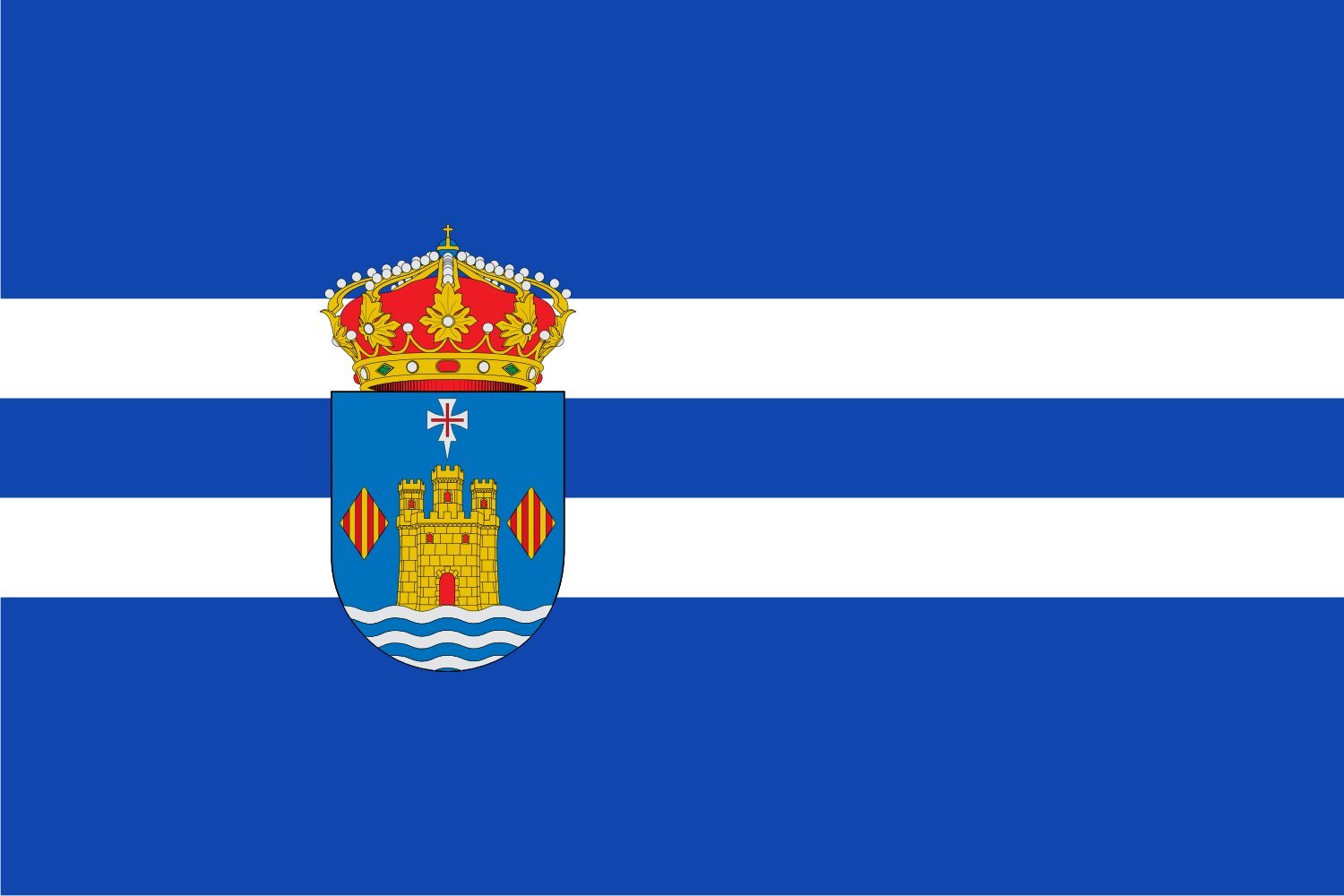 Drapeau Morata de Jiloca grand format pour remplacer vos pavillons usés par le vent