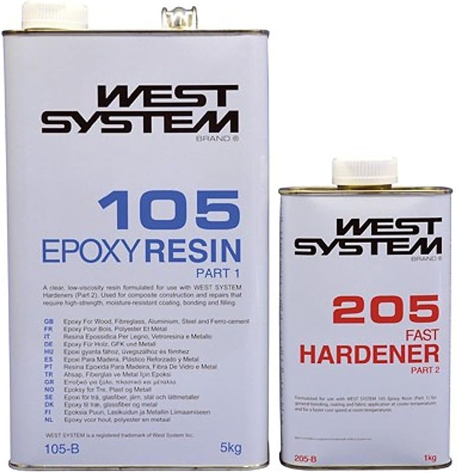 West System Epoxy B Pack 5kg 105 Resin and 1kg of 205 Hardener