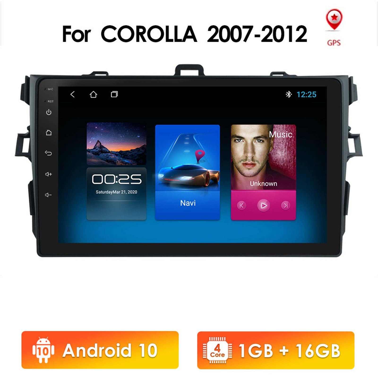 dla Android 10 Samochodowy odtwarzacz multimedialny radiowy 2Din