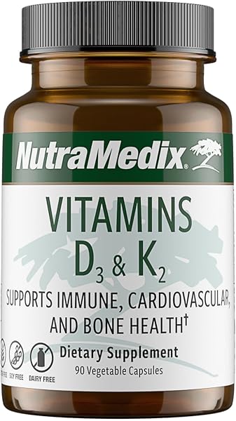 NutraMedix Vitamin D3 and K2 Supplement for immune and heart support