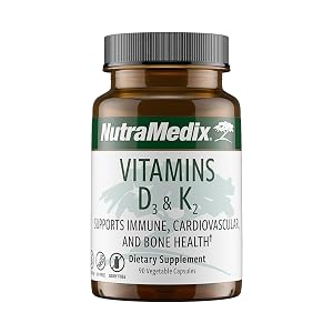 NutraMedix Vitamin D3 and K2 Immune Support Supplement for Women Men - Help Support Heart Health - Can