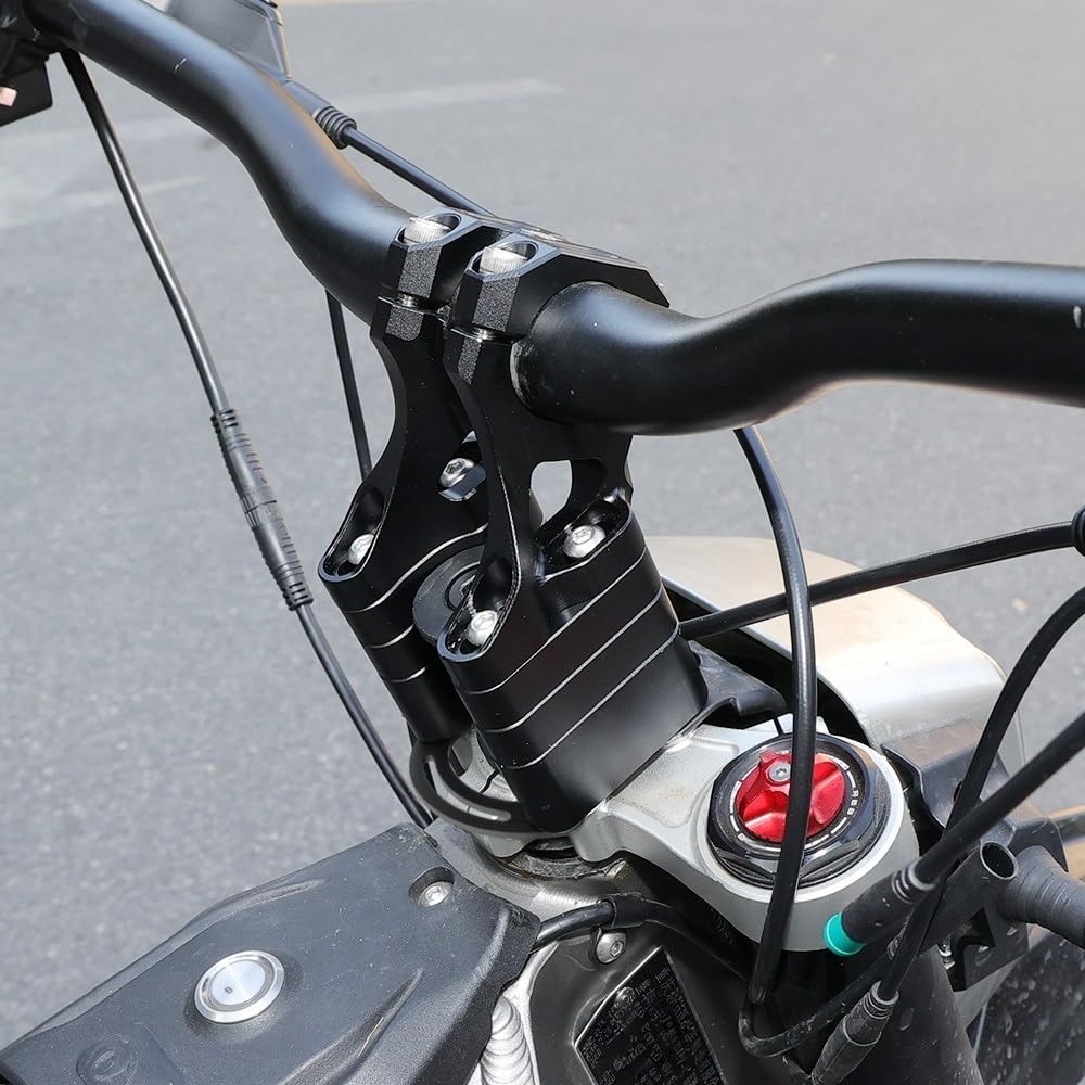 Extensiones de manillar Abrazadaera Manillar Apto Para Surron Light Bee XS Soporte De Manillar Delantero Motocicleta Motocross Vástago De Dirección Piezas Modificadas(Handlebar)
