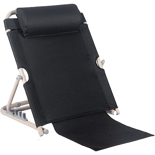 THE STYLE SUTRA Lifting Bed Backrest Multifunction Adjustable Bed Chair Folding Floor Chair Black