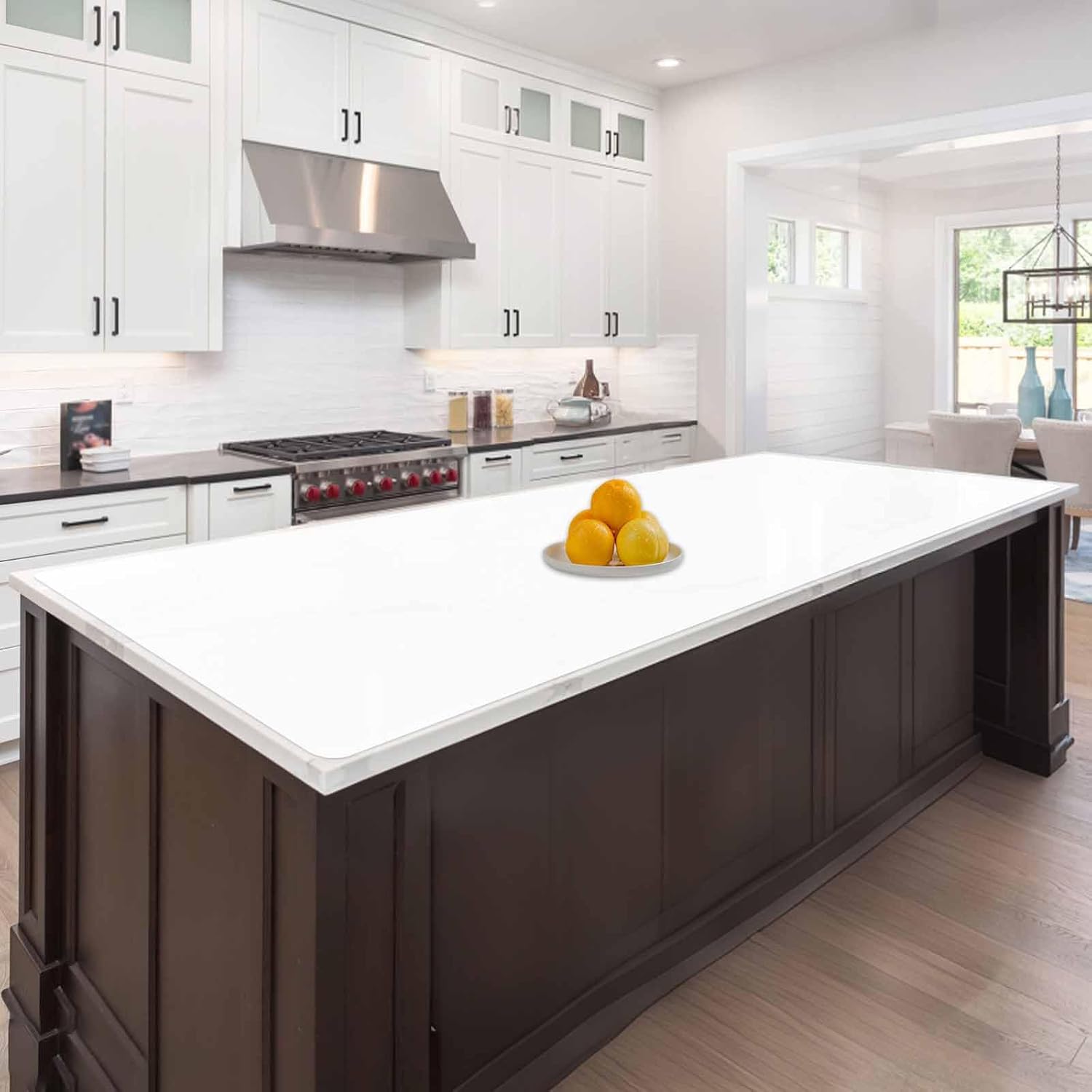 78.7"x23.6"(200cmx60cm) Large Silicone Mats for Countertop, Heat Resistant Mat, Waterproof Nonslip Silicone Kitchen Counter Mat, Nonstick Table Placemat, Multipurpose Mat, Translucent Translucent 78.7"L x 23.6"W