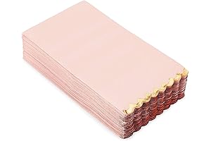 Sparkle and Bash 50 Pack Pink Paper Dinner Napkins with Gold Foil...