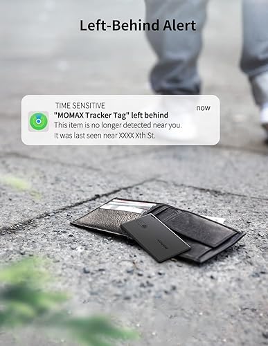 Miniatura 9 de MOMAX Etiqueta de rastreador, buscador de llaves perdidas funciona con Apple Find My (solo iOS), buscador de billetera, tarjeta de seguimiento de