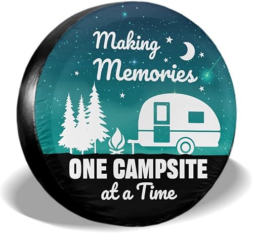 Making Memories One - Funda de neumático de repuesto para campamento, impermeable, a prueba de polvo, universales, para caravana, remolque, camión,